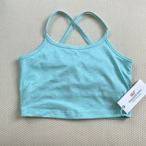 NWT Vineyard Vines Crystal Blue Heather Sports Bra Size XXS